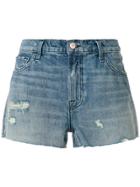 J Brand Low Rise Denim Shorts - Blue