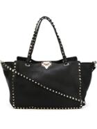 Valentino Rockstud Trapeze Tote, Women's, Black, Leather/metal Other
