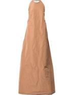 Rochas Orzo Bow Dress - Brown