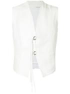 Isabel Benenato Military Gilet - White