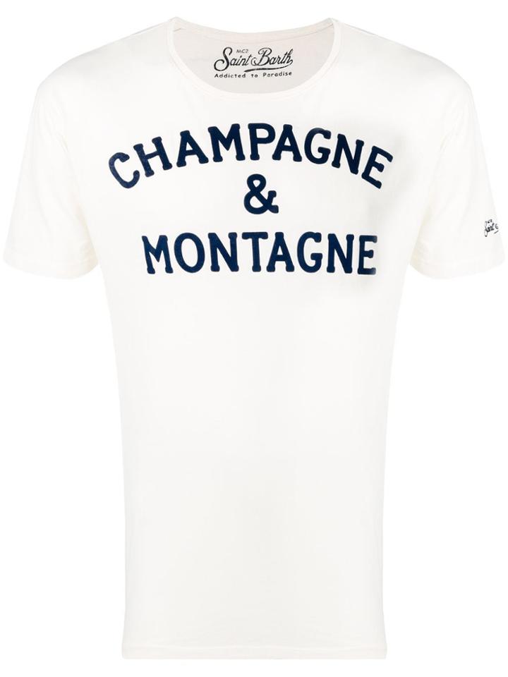 Mc2 Saint Barth Slogan Print T-shirt - White