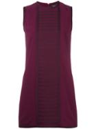 Dsquared2 'military' Rib Detail Dress, Women's, Size: 44, Pink/purple, Viscose/acetate/polyester