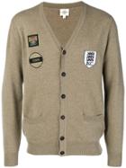 Kent & Curwen Patch-work Fitted Cardigan - Green
