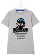 Fendi Kids Teen Printed T-shirt - Grey