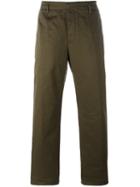 Incotex Chino Trousers, Men's, Size: 48, Green, Cotton