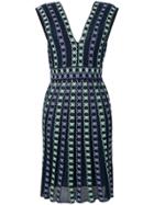 M Missoni Short V-neck Dress - Blue