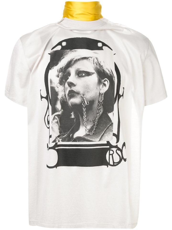 Raf Simons Printed Scarf T-shirt - White