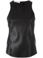 Cédric Charlier Panelled Tank Top, Size: 44, Black, Polyester