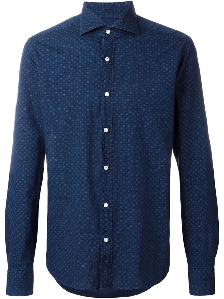 Fay Micro Print Shirt