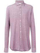 Harris Wharf London Slim Fit Shirt - Purple
