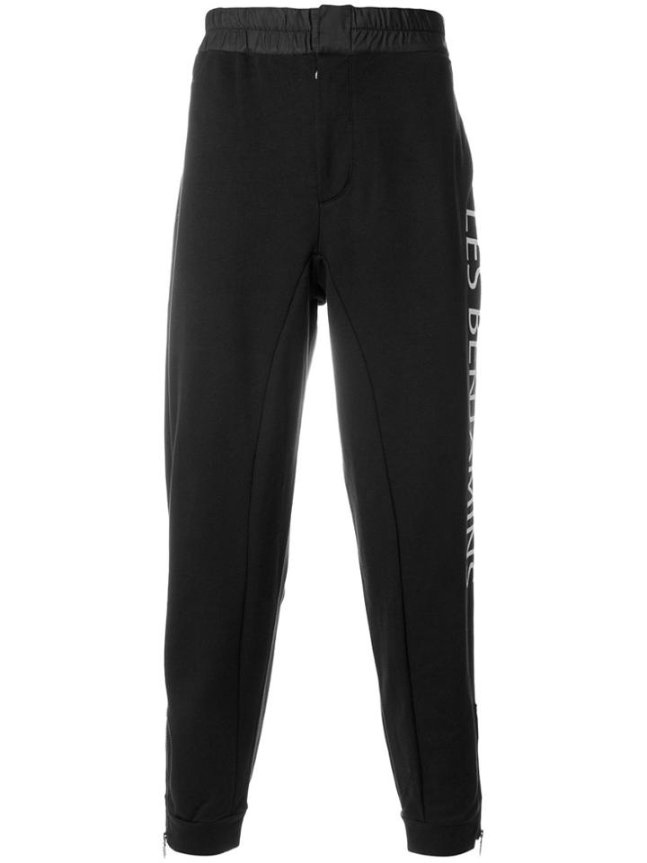 Les Benjamins Slogan Tracksuit Bottoms - Black