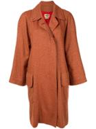 Hermès Pre-owned Cashmere Single-breasted Coat - Orange