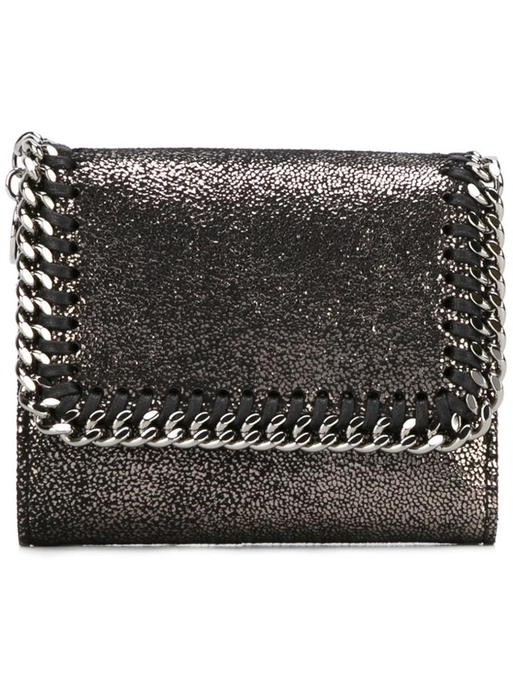 Stella Mccartney Mini 'falabella' Flap Wallet - Metallic