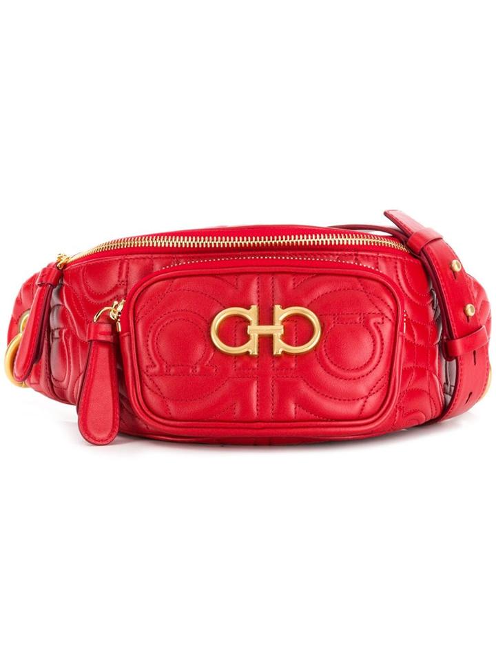 Salvatore Ferragamo Gancini Belt Bag - Red