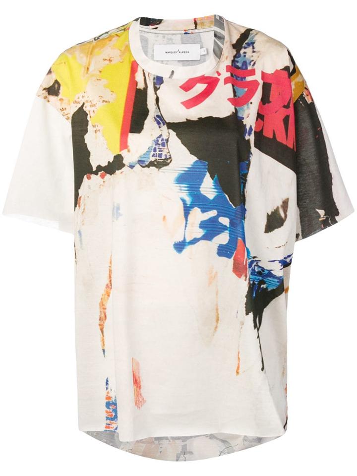 Marques'almeida Abstract Print Loose T-shirt - White