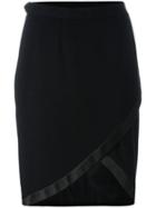 Yves Saint Laurent Vintage Asymmetrical Wrap Skirt, Women's, Size: 40, Black