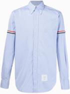 Thom Browne Striped Sleeve Shirt, Men's, Size: I, Blue, Cotton