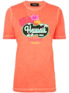Dsquared2 Hawaii Print T-shirt - Yellow & Orange