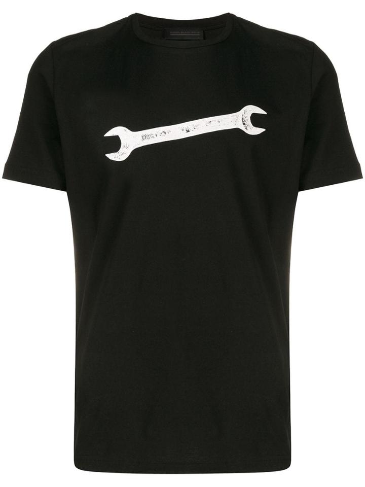 Diesel Black Gold T-shirt With Wrench Print
