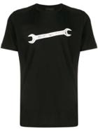 Diesel Black Gold T-shirt With Wrench Print