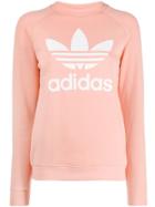 Adidas Logo Printed Sweater - Pink
