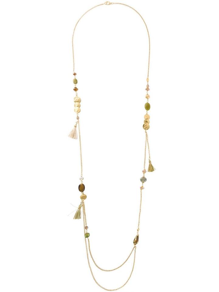 Gas Bijoux 'platine' Long Necklace, Women's, Metallic