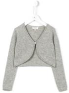 Cashmirino V-neck Cropped Cardigan, Toddler Girl's, Size: 4 Yrs, Grey