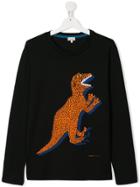 Paul Smith Junior Teen Dinosaur Print T-shirt - Black