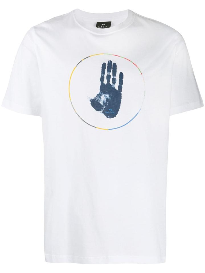 Ps Paul Smith Hand Print T-shirt - White