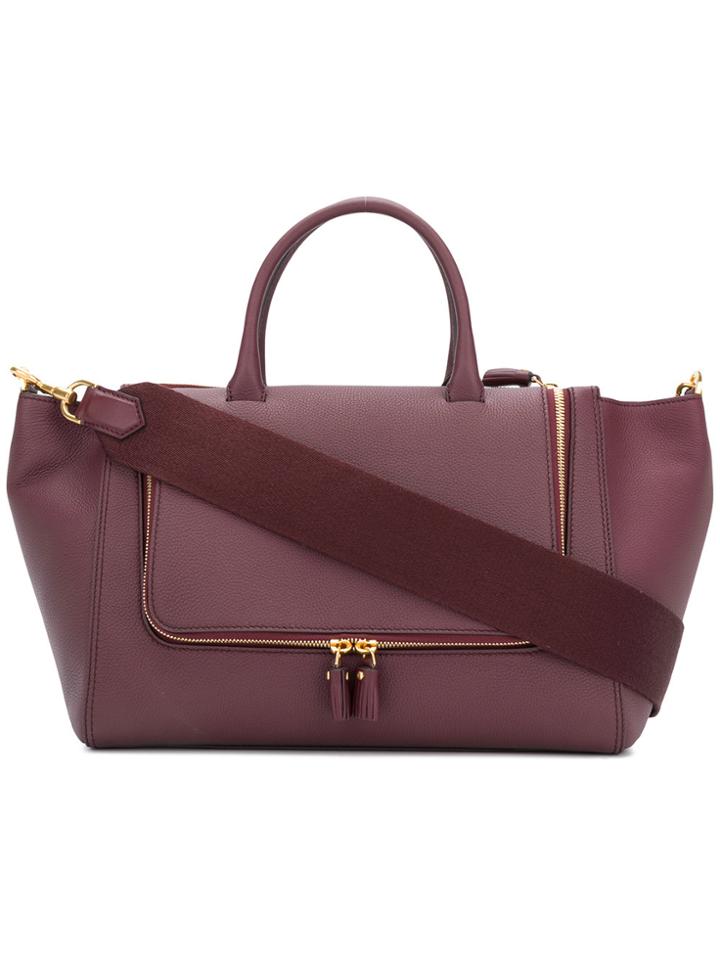 Anya Hindmarch Zip Front Tote Bag - Red