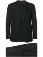 Caruso Single Breasted Suit - Black