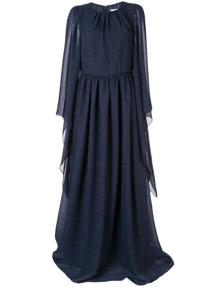 Ingie Paris Draped Kaftan Gown - Blue