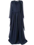Ingie Paris Draped Kaftan Gown - Blue