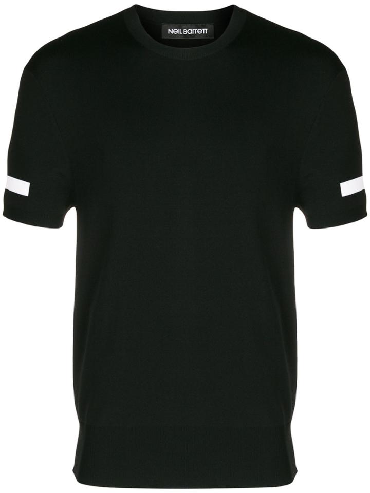 Neil Barrett Shortsleeved Long T-shirt - Black
