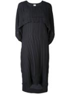 Paul Smith - Pleated Draped Dress - Women - Polyester - 42, Blue, Polyester