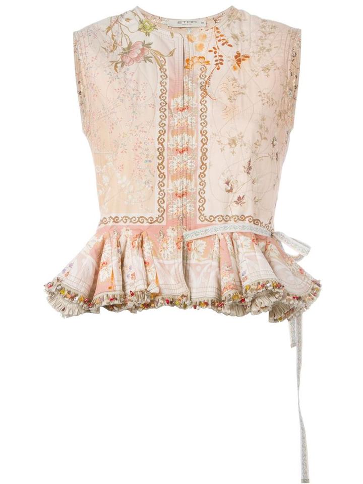 Etro Floral Print Waistcoat