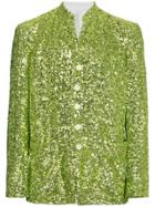 Comme Des Garçons Homme Plus Green Sequin Blazer