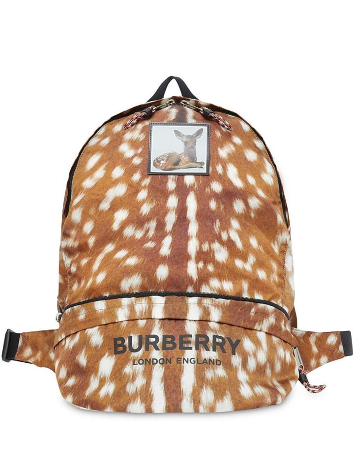 Burberry Deer Print Convertible Bum Bag - Brown