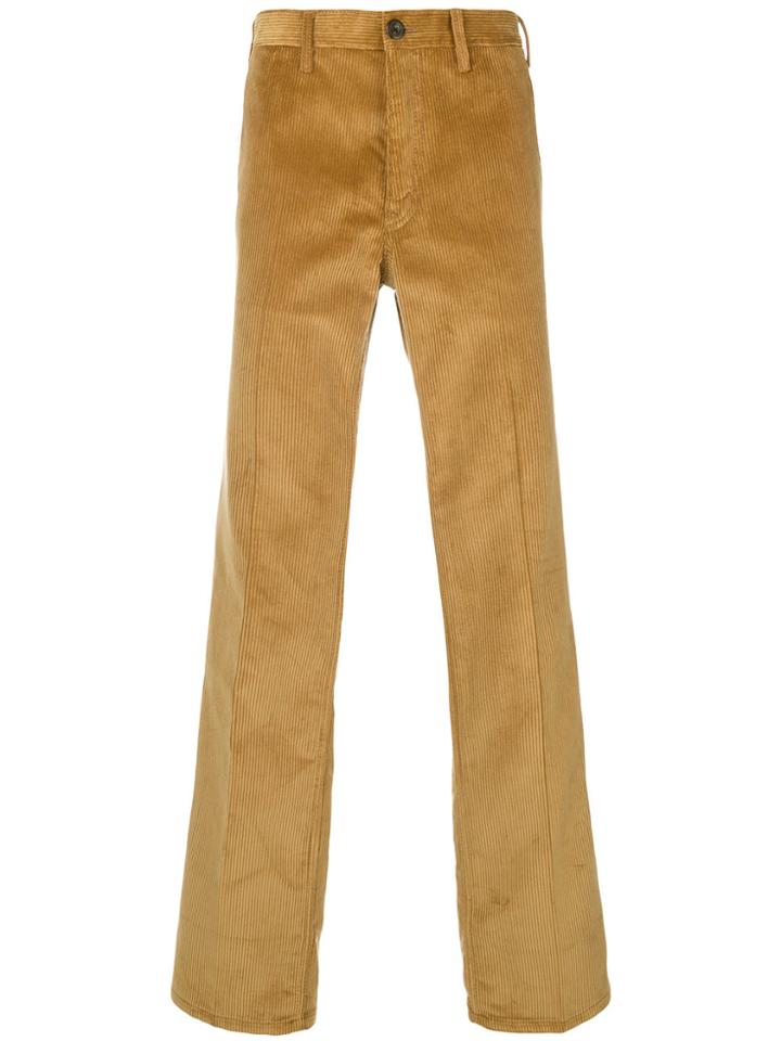 Prada Corduroy Flared Trousers - Brown