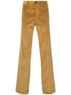 Prada Corduroy Flared Trousers - Brown