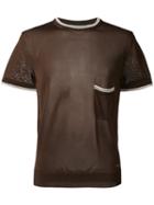 Short Sleeve Knit - Men - Viscose - L, Brown, Viscose, Dsquared2