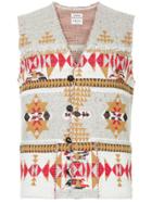 Coohem Knit Native Jacquard Vest - Multicolour