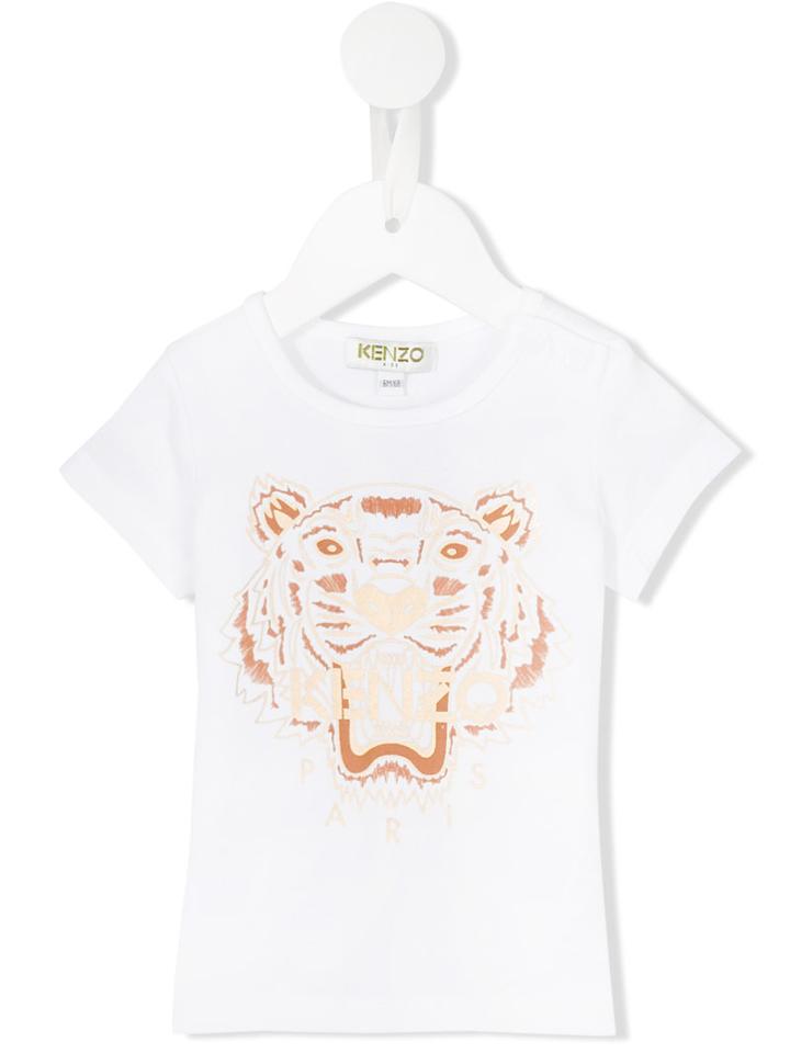 Kenzo Kids - Logo Print T-shirt - Kids - Cotton/spandex/elastane - 9 Mth, Infant Girl's, White