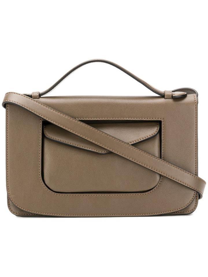 Stée Flap Pocket Shoulder Bag - Grey