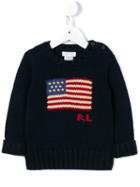 Ralph Lauren Kids - American Flag Jumper - Kids - Cotton - 6 Mth, Blue