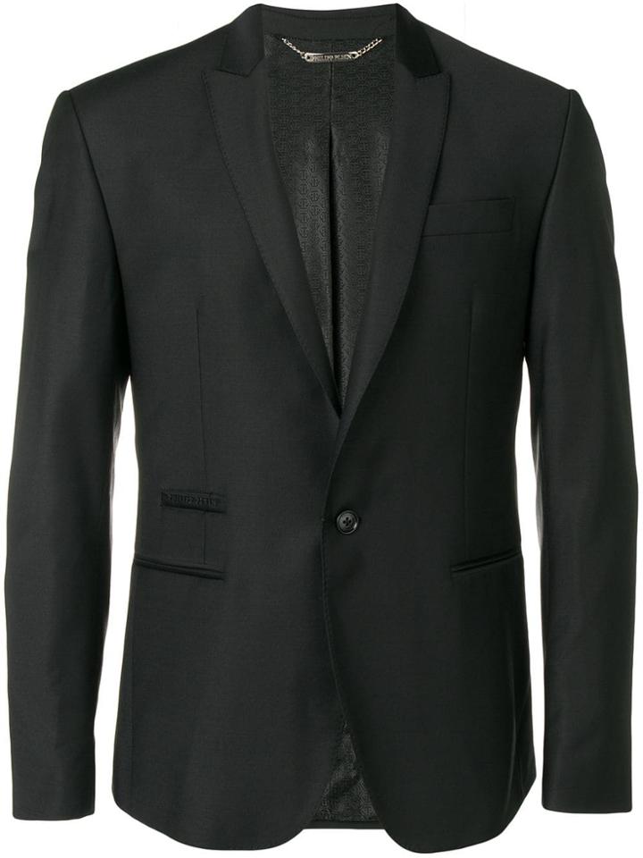 Philipp Plein Classic Tailored Blazer - Black