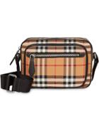 Burberry Vintage Check And Leather Crossbody Bag - Yellow