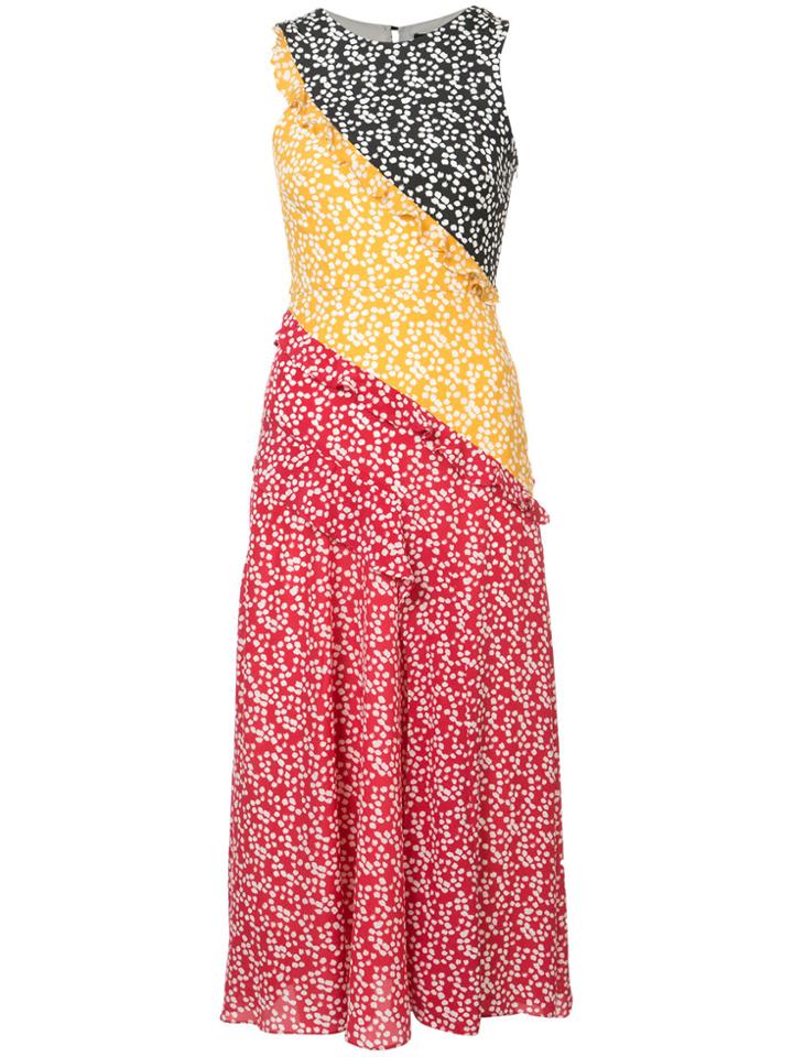Saloni Sleeveless Panelled Dress - Multicolour