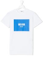 Msgm Kids Teen Logo Print T-shirt - White