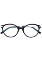 Boucheron - Oval Frame Glasses - Women - Acetate/metal - 50, Black, Acetate/metal